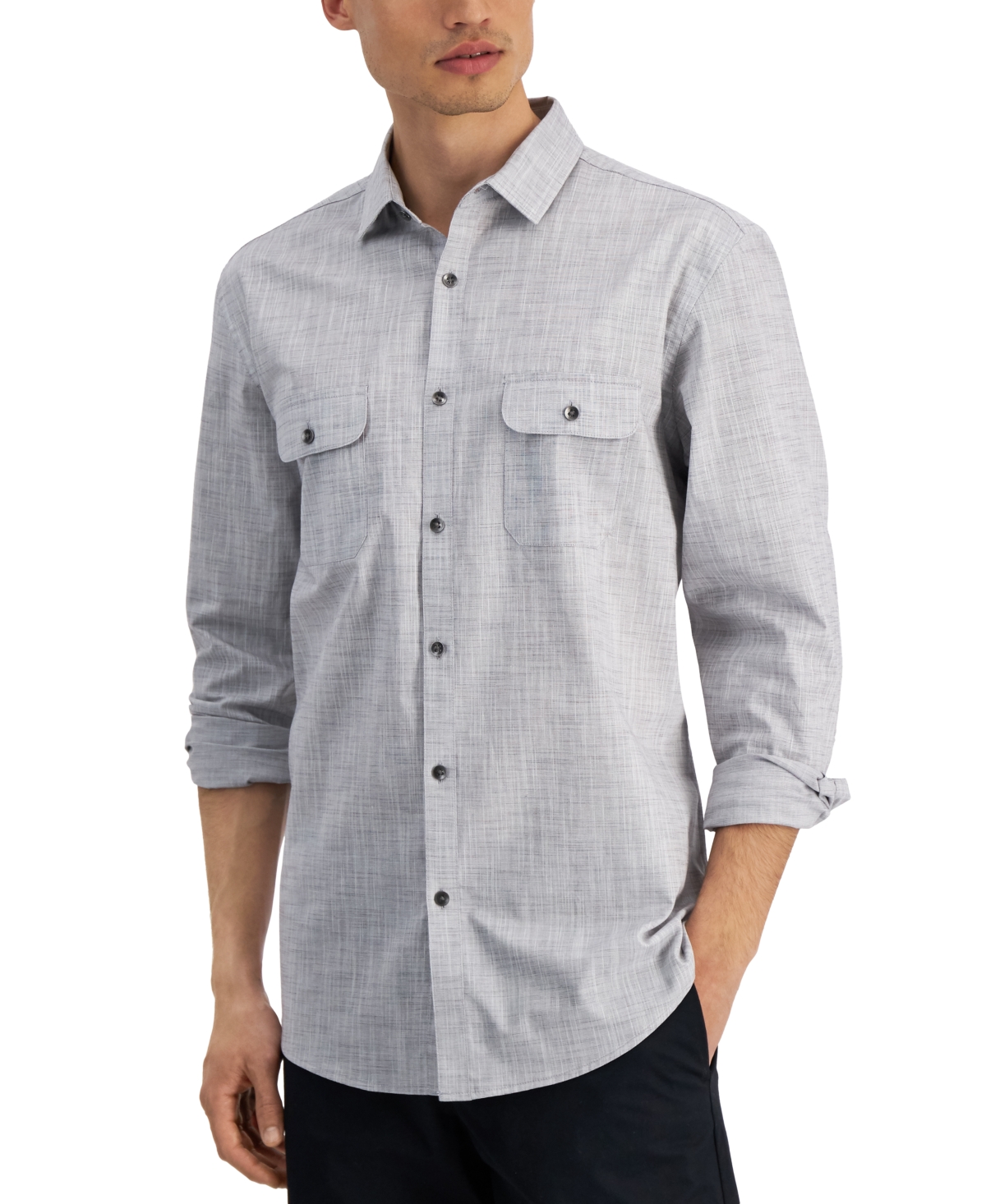 Men's Regular-Fit Solid Shirt, Created for Macy's - Kettle