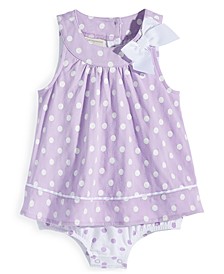 Baby Girls Dot-Print Cotton Sunsuit, Created for Macy's