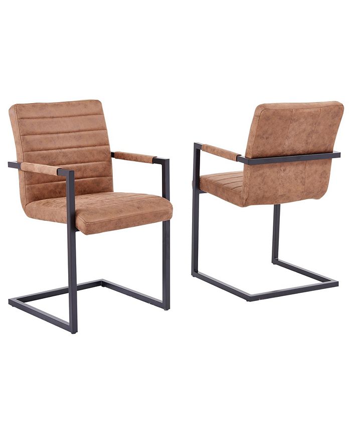 Best Master Furniture Bazely Industrial Chic Side Chairs, 2 Piece Macy's