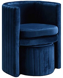 Best Master Seager Round Arm Chair with Ottoman