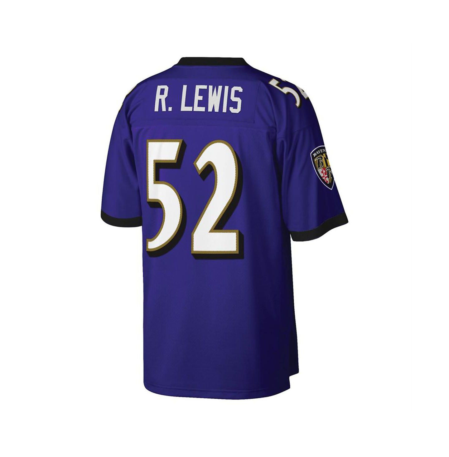 Мужское джерси Mitchell & Ness Ray Lewis Baltimore Ravens 2000, большие размеры, Purple — фото 2