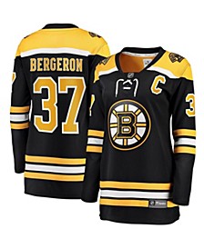 Women's Patrice Bergeron Black Boston Bruins Home Captain Premier Breakaway Player Jersey