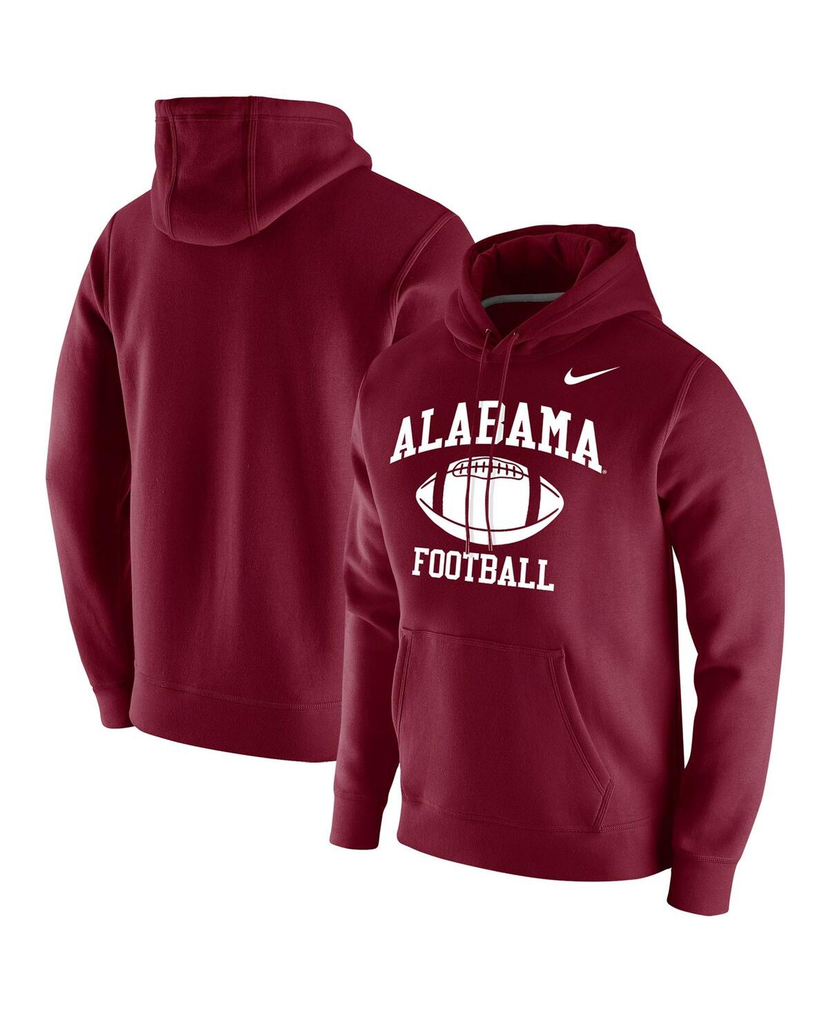 Men's Crimson Alabama Crimson Tide Retro Football Club Fleece Pullover Hoodie