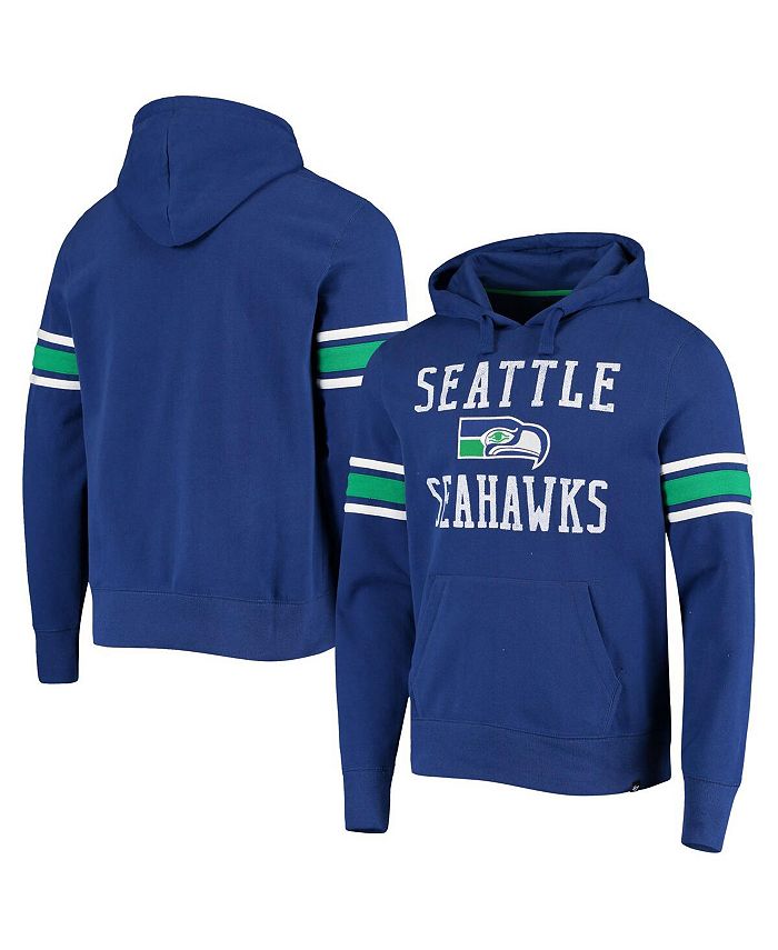 '47 Brand Men's Royal Seattle Seahawks Double Block Throwback Pullover ...