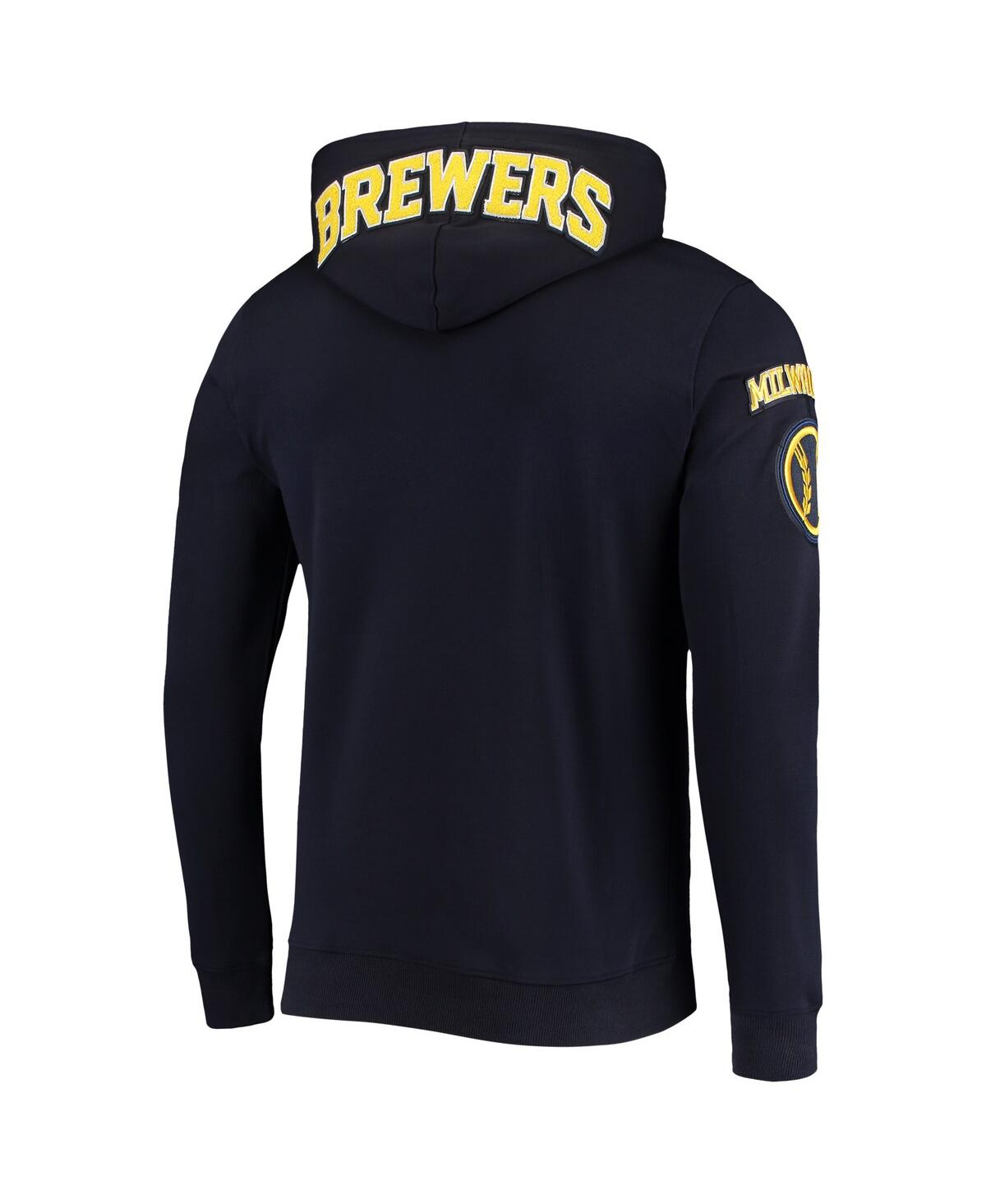 Shop Pro Standard Men's Navy Milwaukee Brewers Team Logo Pullover Hoodie