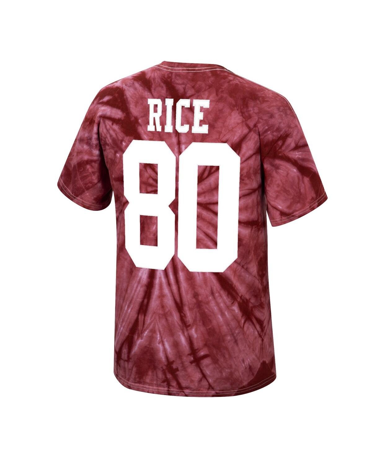 Men's Jerry RiceSan Francisco 49Ers Tie-Dye Super Bowl Xxiii Retired Player Name and Number T-shirt - Scarlet