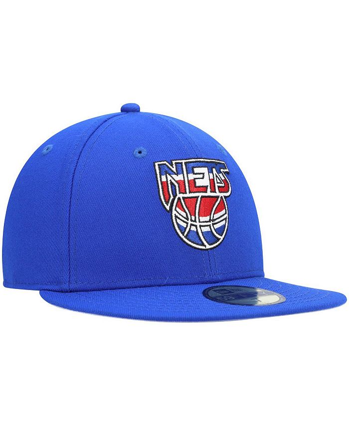 New Era Men's Blue Brooklyn Nets Hardwood Classics 59FIFTY Fitted Hat ...