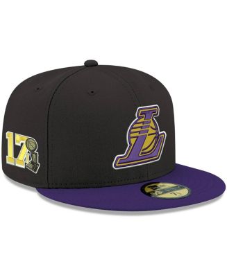 New Era Men's Black and Purple Los Angeles Lakers 17-Time Champions ...