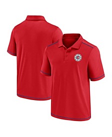 Men's Red LA Clippers Primary Logo Polo Shirt