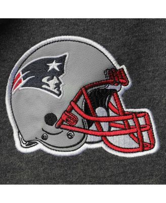 Men's Heathered Gray, Red New England Patriots Extreme Fireballer Pullover Hoodie