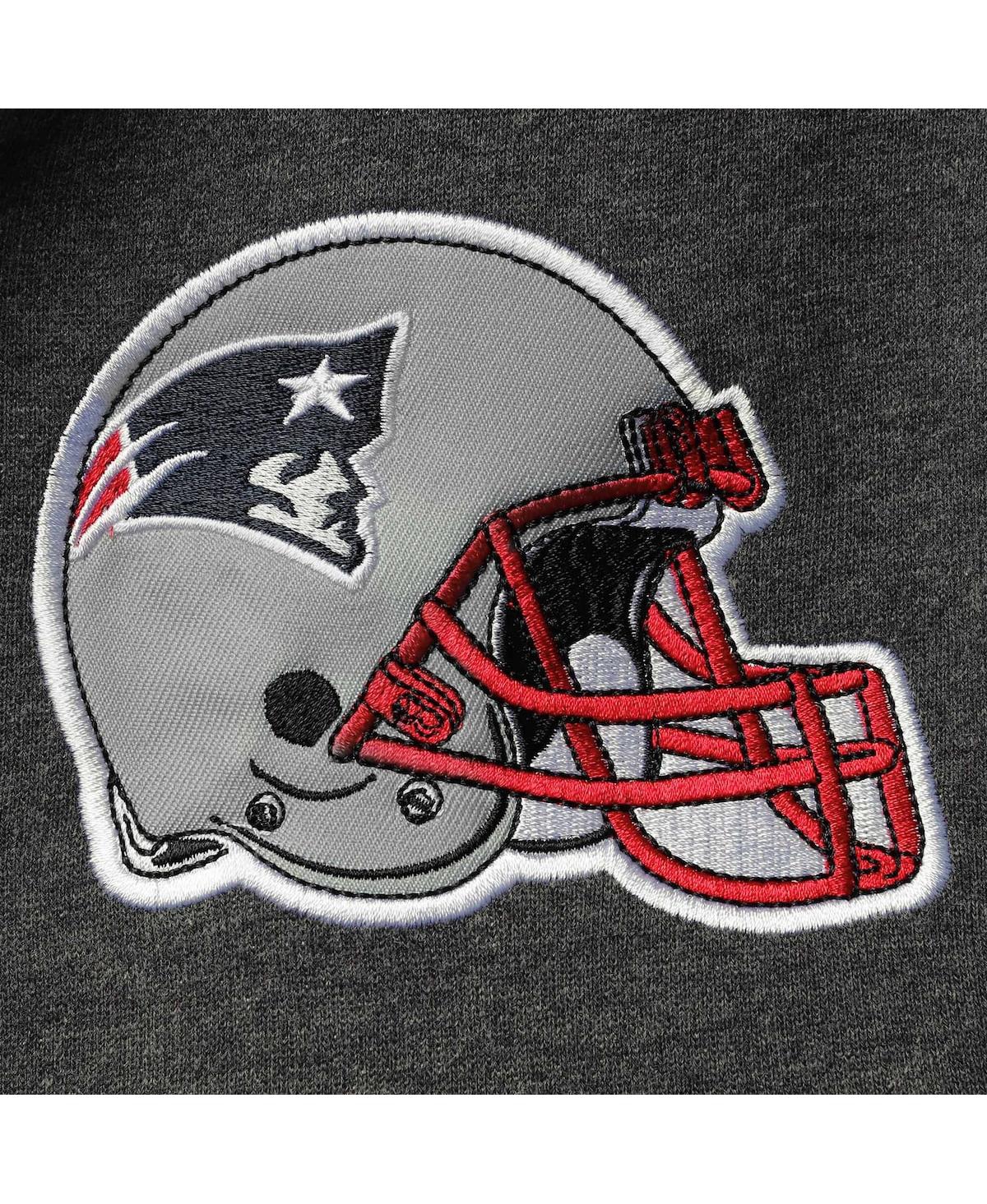 Starter Men's Heathered Gray, Red New England Patriots Extreme Fireballer Pullover Hoodie In Heathered Gray,red