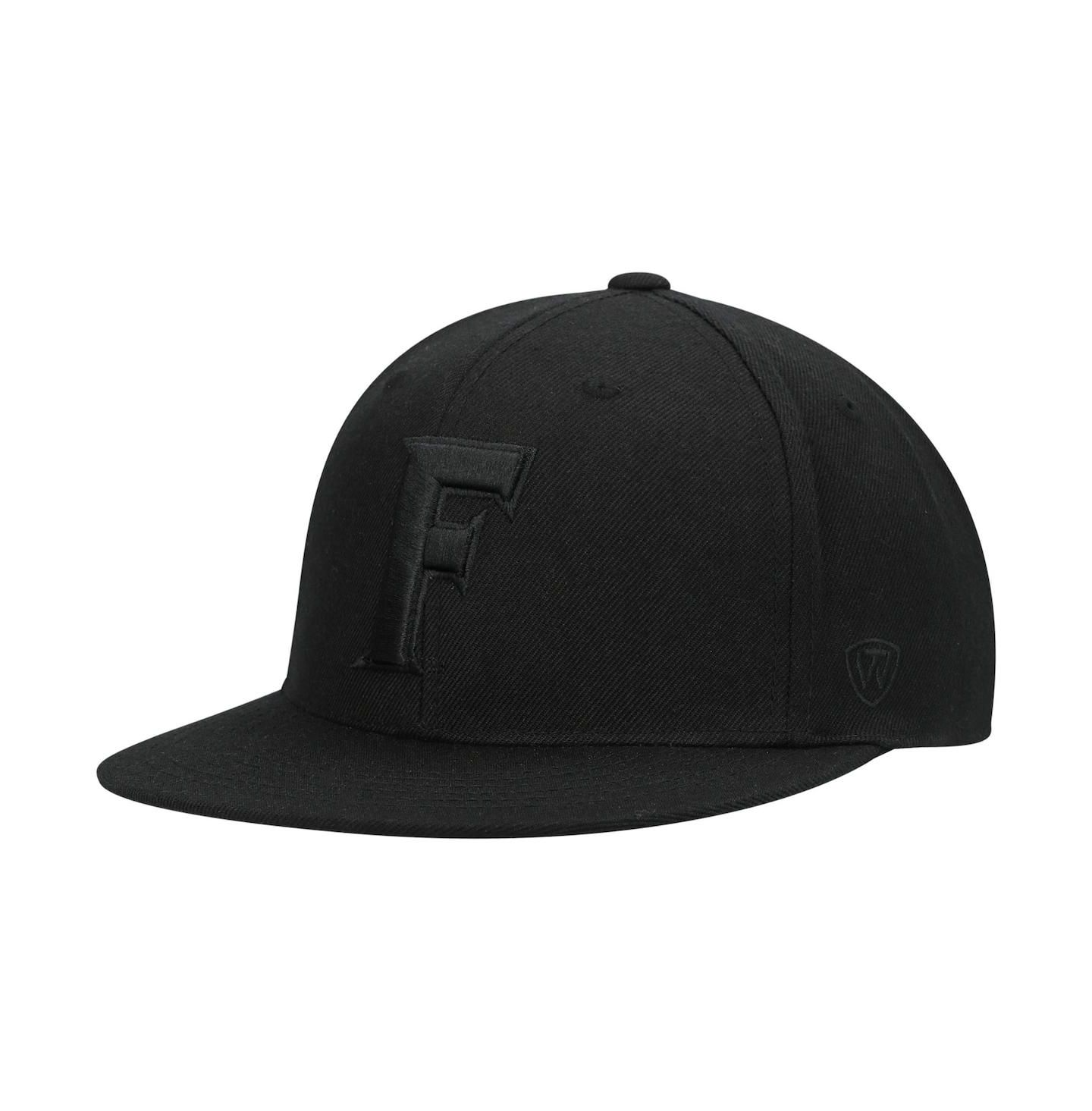 Мужская кепка Top of the World Florida Gators Black On Black Fitted Hat — фото 1