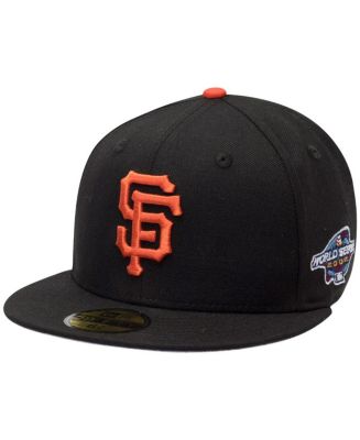 New Era Men's White, Gray San Francisco Giants 2002 World Series Side Patch  Undervisor 59FIFTY Fitted Hat