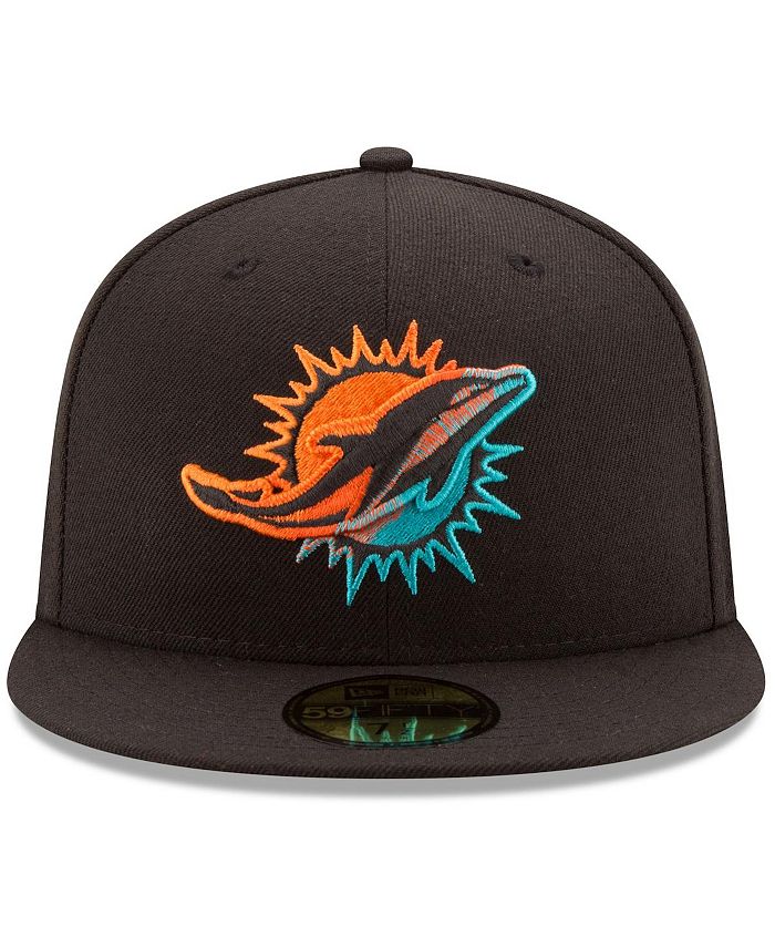 New Era Men's Black Miami Dolphins Color Dim 59FIFTY Fitted Hat - Macy's