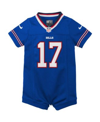 Newborn and Infant Girls and Boys Josh Allen Royal Buffalo Bills Romper Jersey