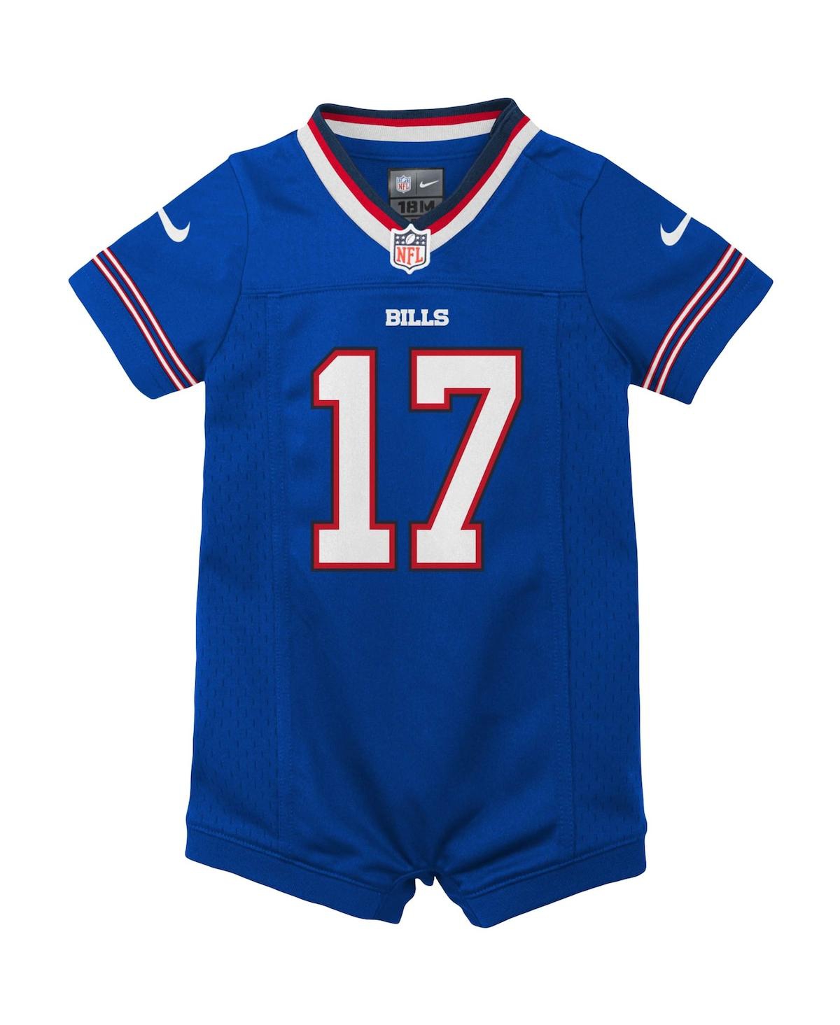 Newborn and Infant Girls and Boys Josh AllenBuffalo Bills Romper Jersey - Royal