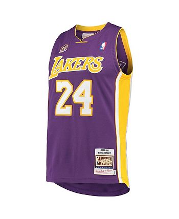 Mitchell & Ness Men's Kobe Bryant Purple Los Angeles Lakers 2007-08  Hardwood Classics 60th Season Authentic Jersey - Macy's