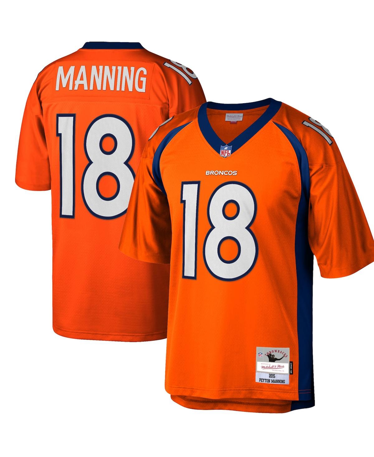 Men's Peyton ManningDenver Broncos Big and Tall 2015 Retired Player Replica Jersey - Orange