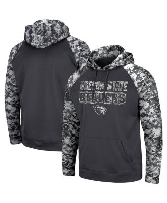 Men's Charcoal Oregon State Beavers OHT Military-Inspired Appreciation Digital Camo Pullover Hoodie