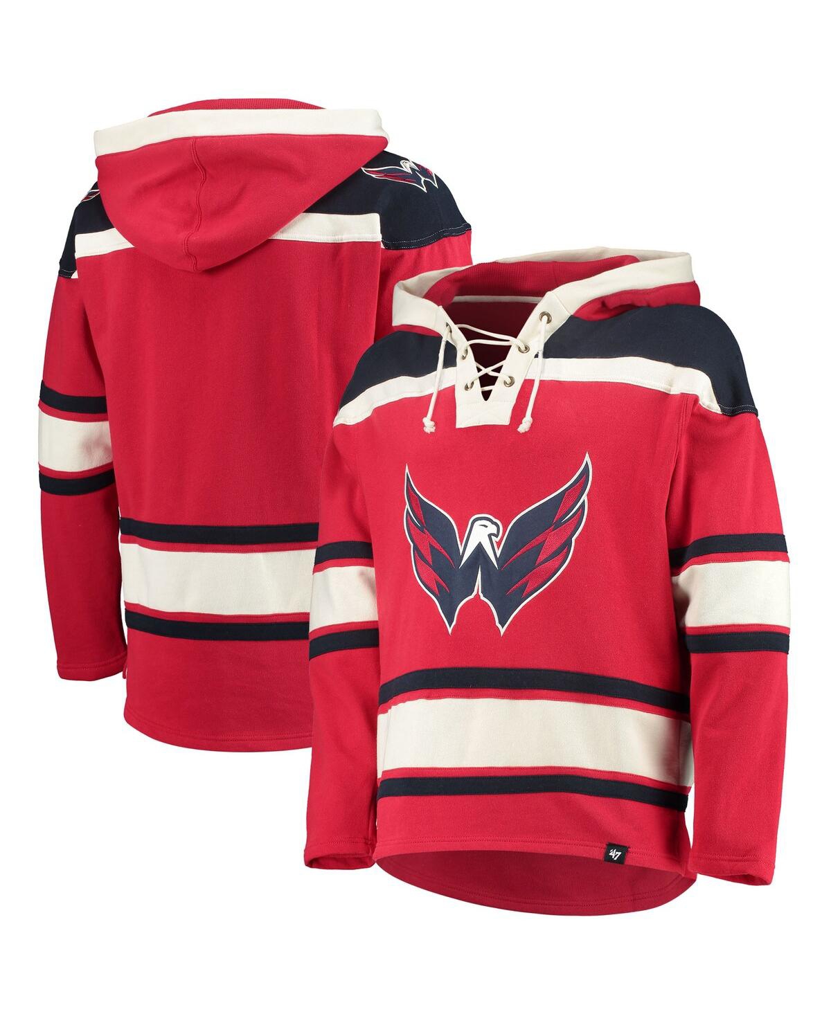 Men'sWashington Capitals Superior Lacer Logo Pullover Hoodie - Red