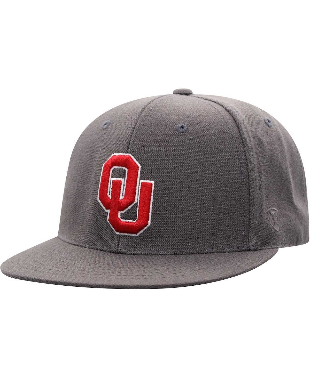 Men'sOklahoma Sooners Team Color Fitted Hat - Charcoal