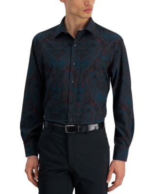 Stretch Paisley Dress Shirt, Created 