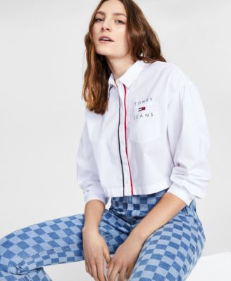 tommy jeans cropped shirt