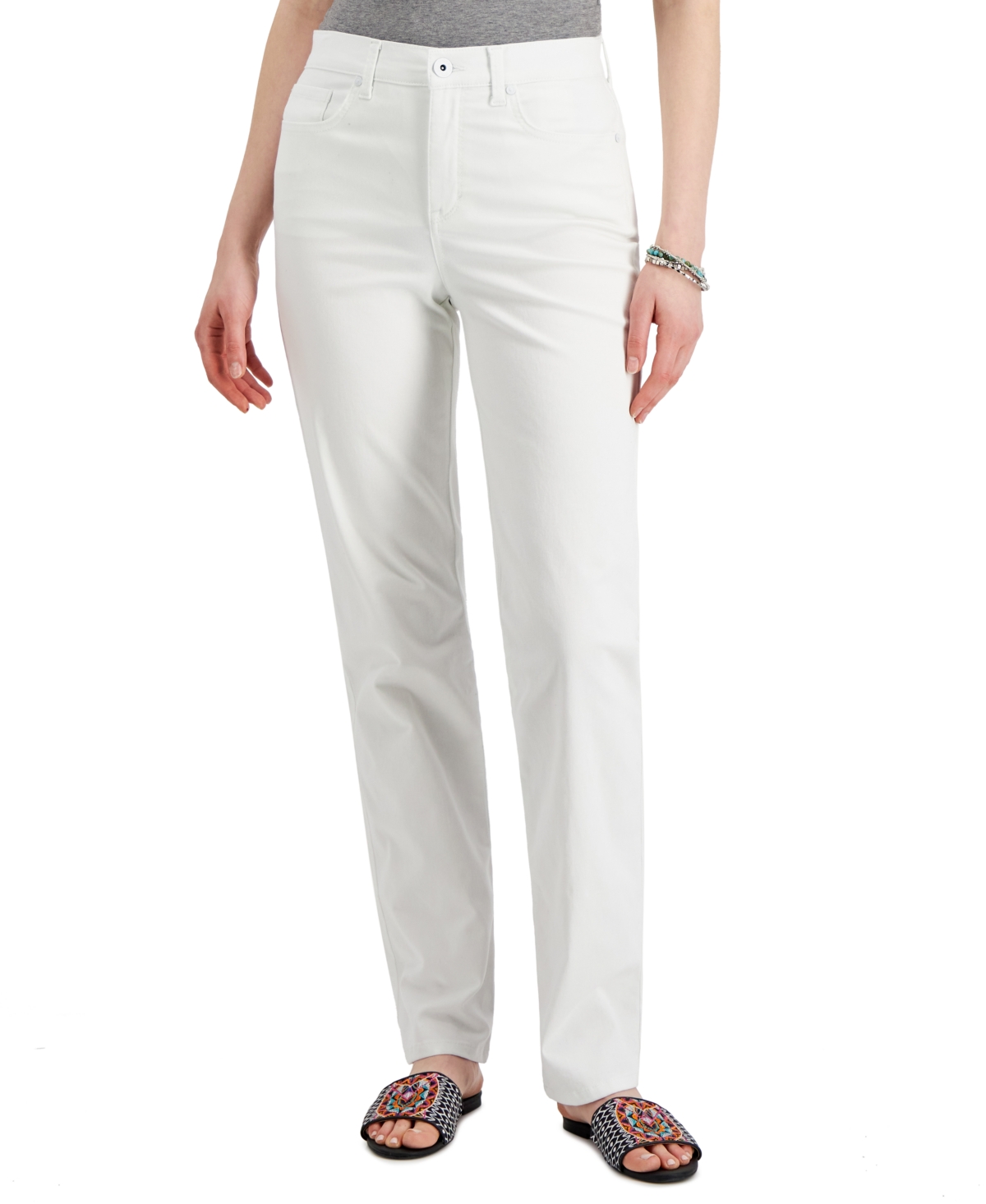 Shop Style & Co Women's Straight-leg Jeans In Bright White