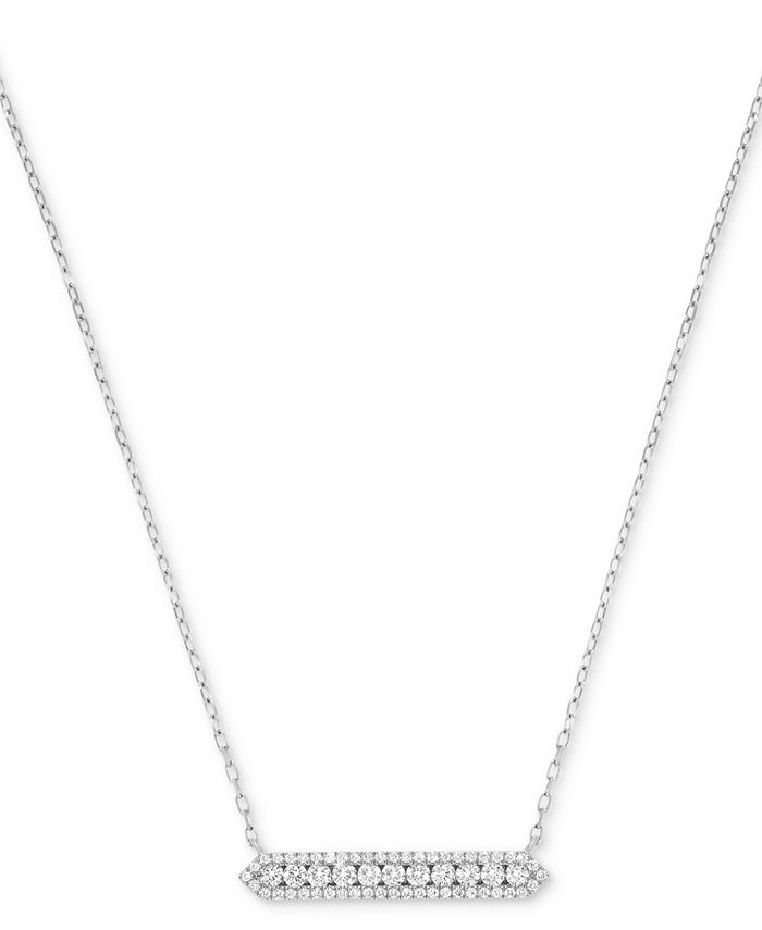 Macy's - Diamond Bar 18" Pendant Necklace (1/2 ct. t.w.)