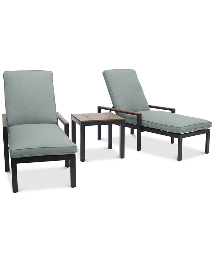 Agio CLOSEOUT! Stockholm Outdoor 3Pc. Chaise Set (2 Chaise Lounge