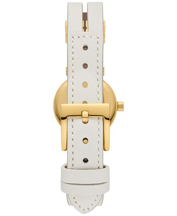 Tory Burch Women's The Kira Ivory Leather Strap Watch 22mm & Reviews - All  Watches - Jewelry & Watches - Macy's