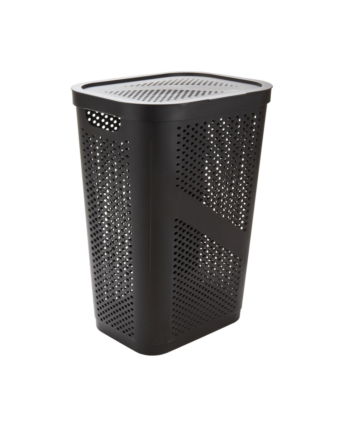 Mind Reader Perforated Lightweight Laundry Hamper With Lid In Brown