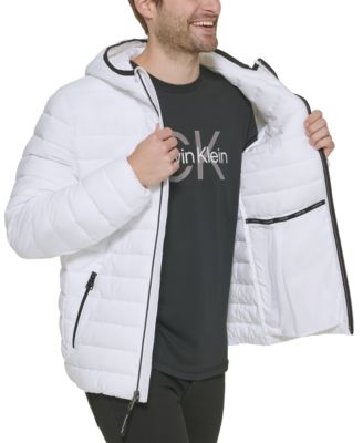 calvin klein white puffer jacket