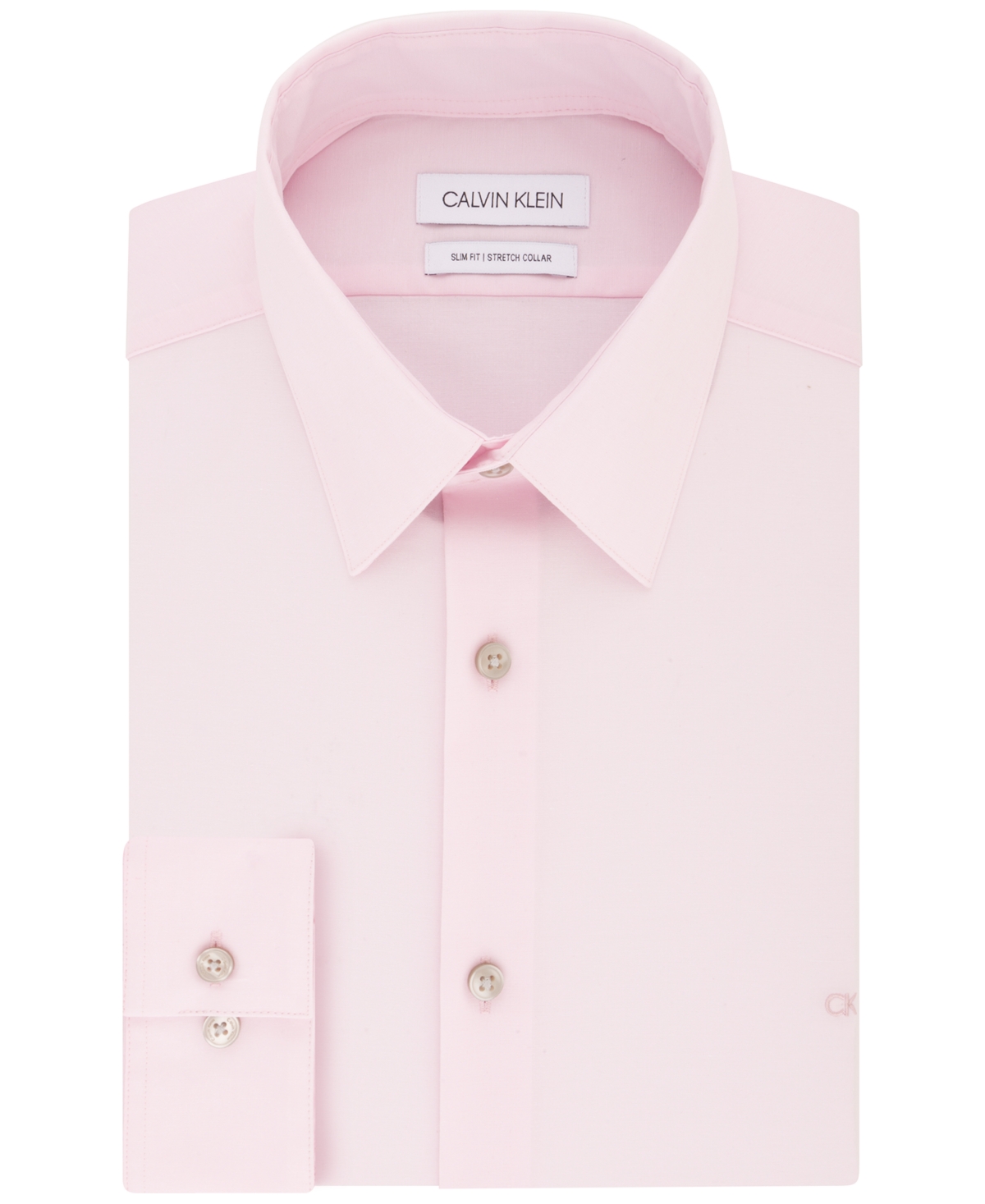 Calvin Klein Men's Slim-Fit Stretch Dress Shirt, Online Exclusive Created for Macy's - Solid Pink