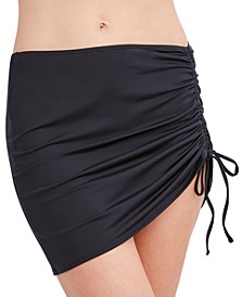 Shirred Swim Cover-Up Skirt