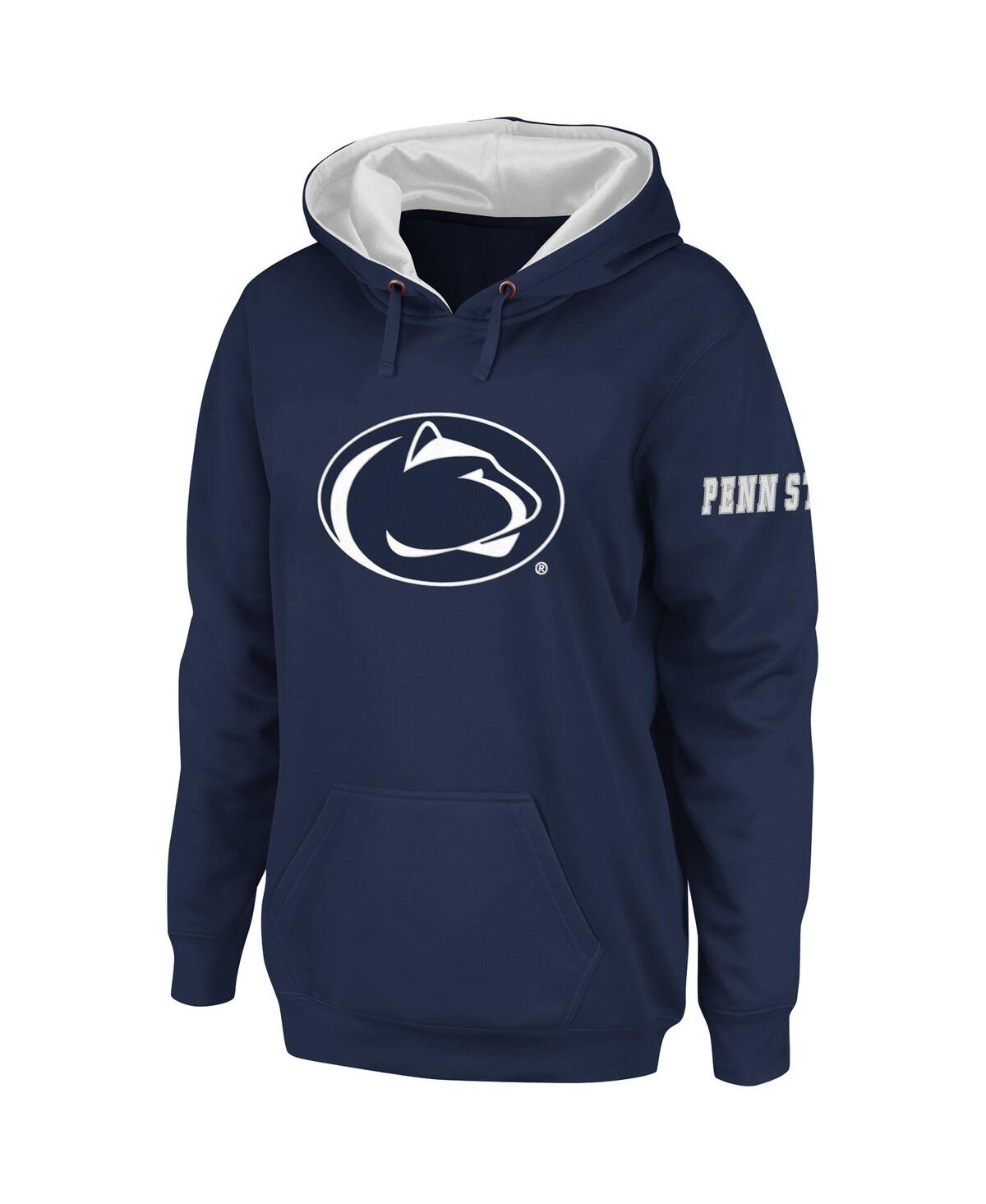 Women's Navy Penn State Nittany Lions Big Logo Pullover Hoodie - Navy