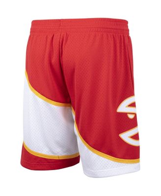 Men's Red Atlanta Hawks Hardwood Classics Swingman Shorts