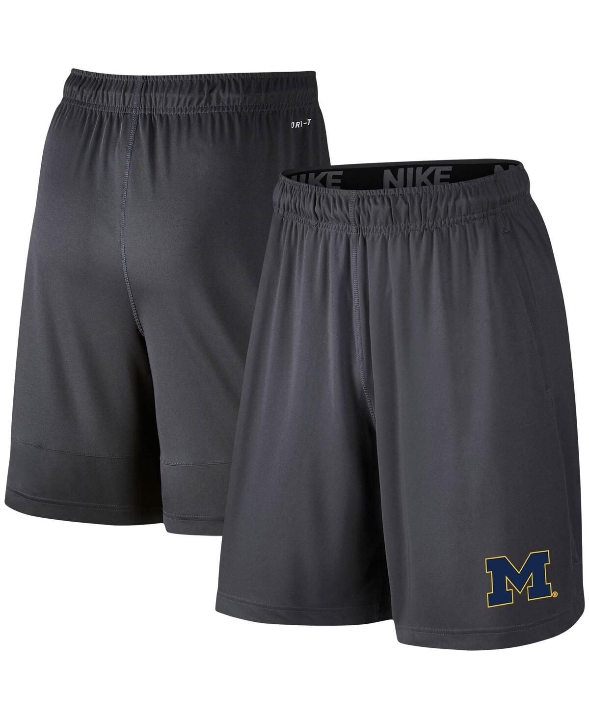 Men's Anthracite Michigan Wolverines College Primary Logo 2.0 Fly Performance Shorts