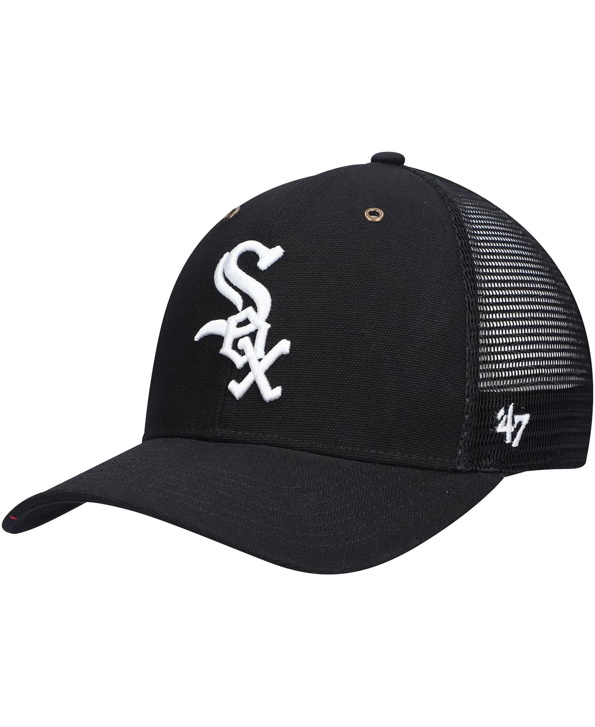 '47 Brand Men's Black Chicago White Sox Mvp Trucker Snapback Hat