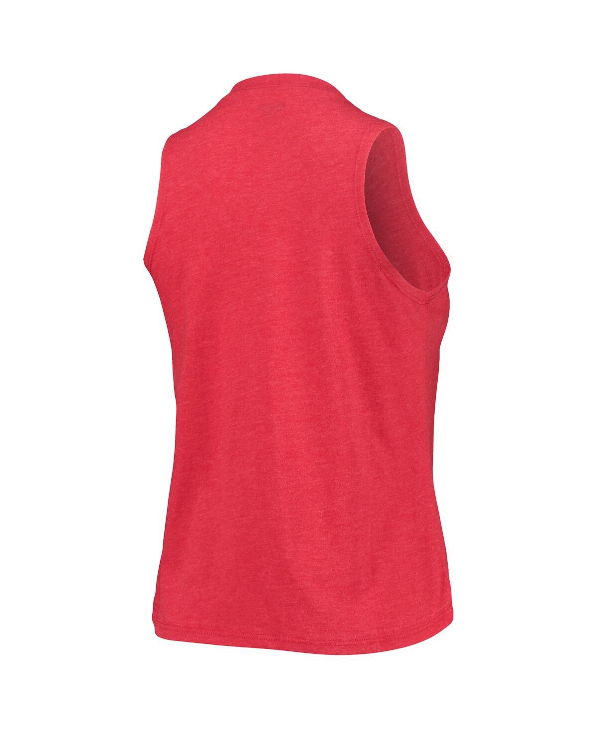 Shop Concepts Sport Women's Heathered Red, Heathered Black Chicago Bulls Tank Top And Pants Sleep Set In Heathered Red,heathered Black
