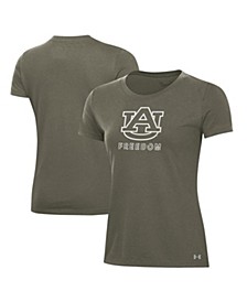 Women's Olive Auburn Tigers Freedom Performance T-shirt