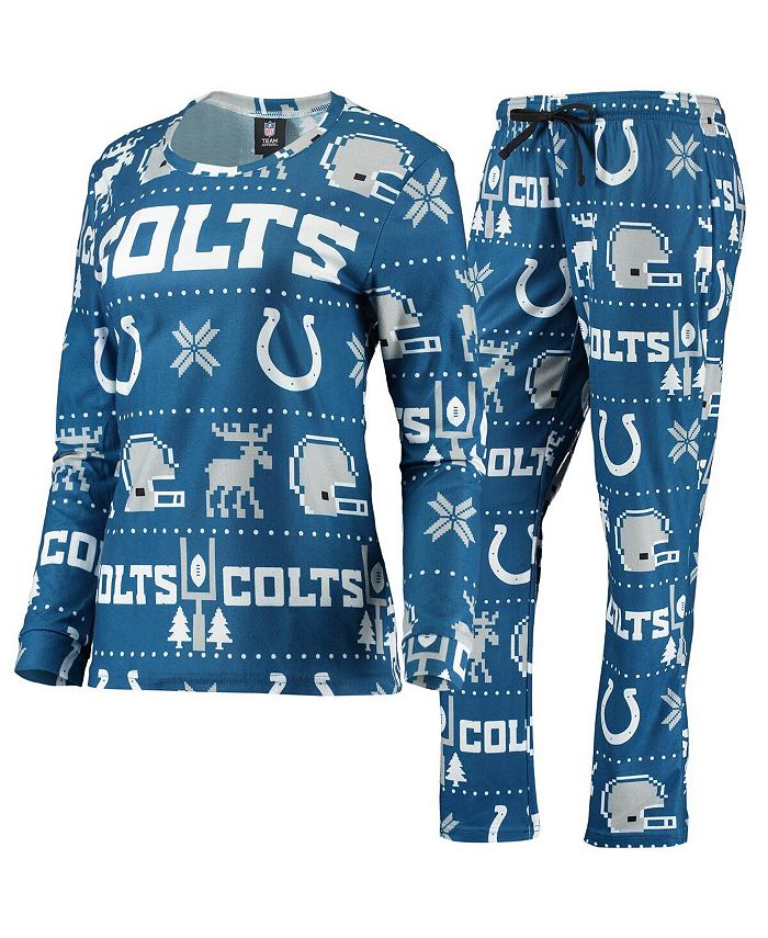 FOCO Women's Royal Indianapolis Colts Ugly Pajamas Set - Macy's