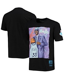 Men's Shaquille O'Neal Black Orlando Magic Hardwood Classics Draft Day Colorwash T-shirt