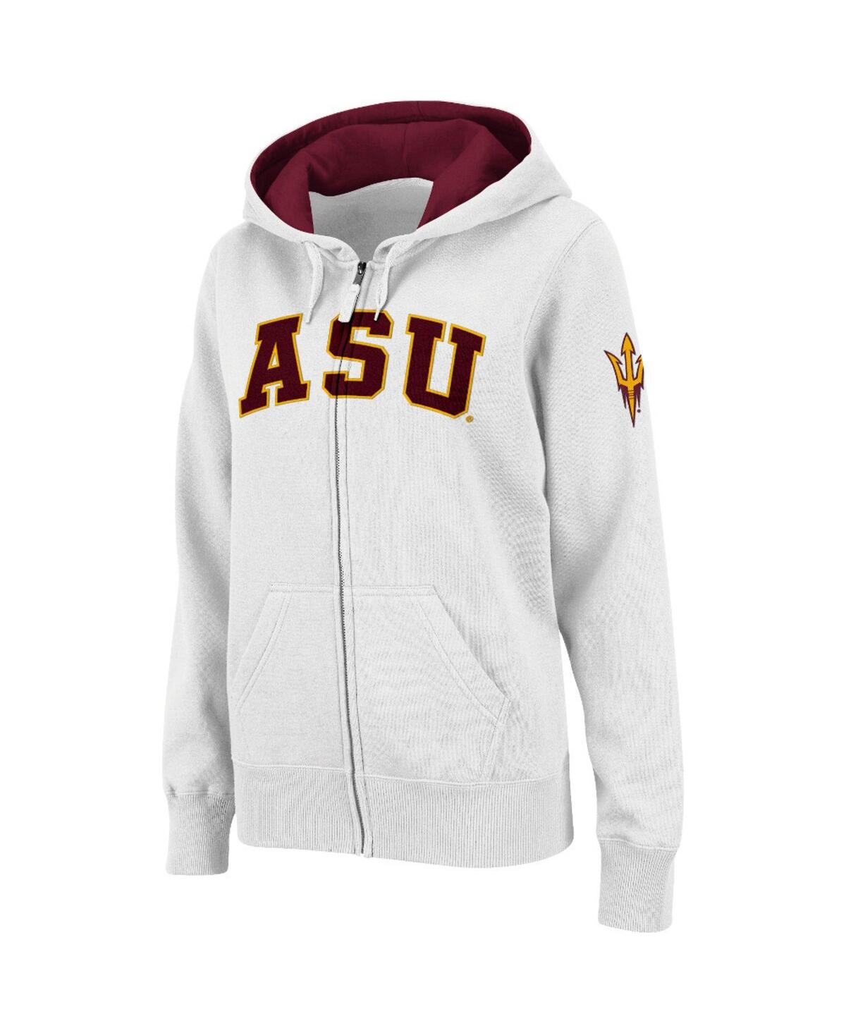 Colosseum Women's Stadium Athletic Arizona State Sun Devils Arched Name Full-zip Hoodie In Maroon