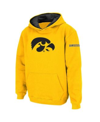 Big Boys Gold Iowa Hawkeyes Big Logo Pullover Hoodie