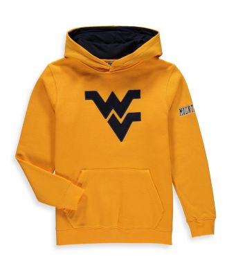 Big Boys Gold West Virginia Mountaineers Big Logo Pullover Hoodie