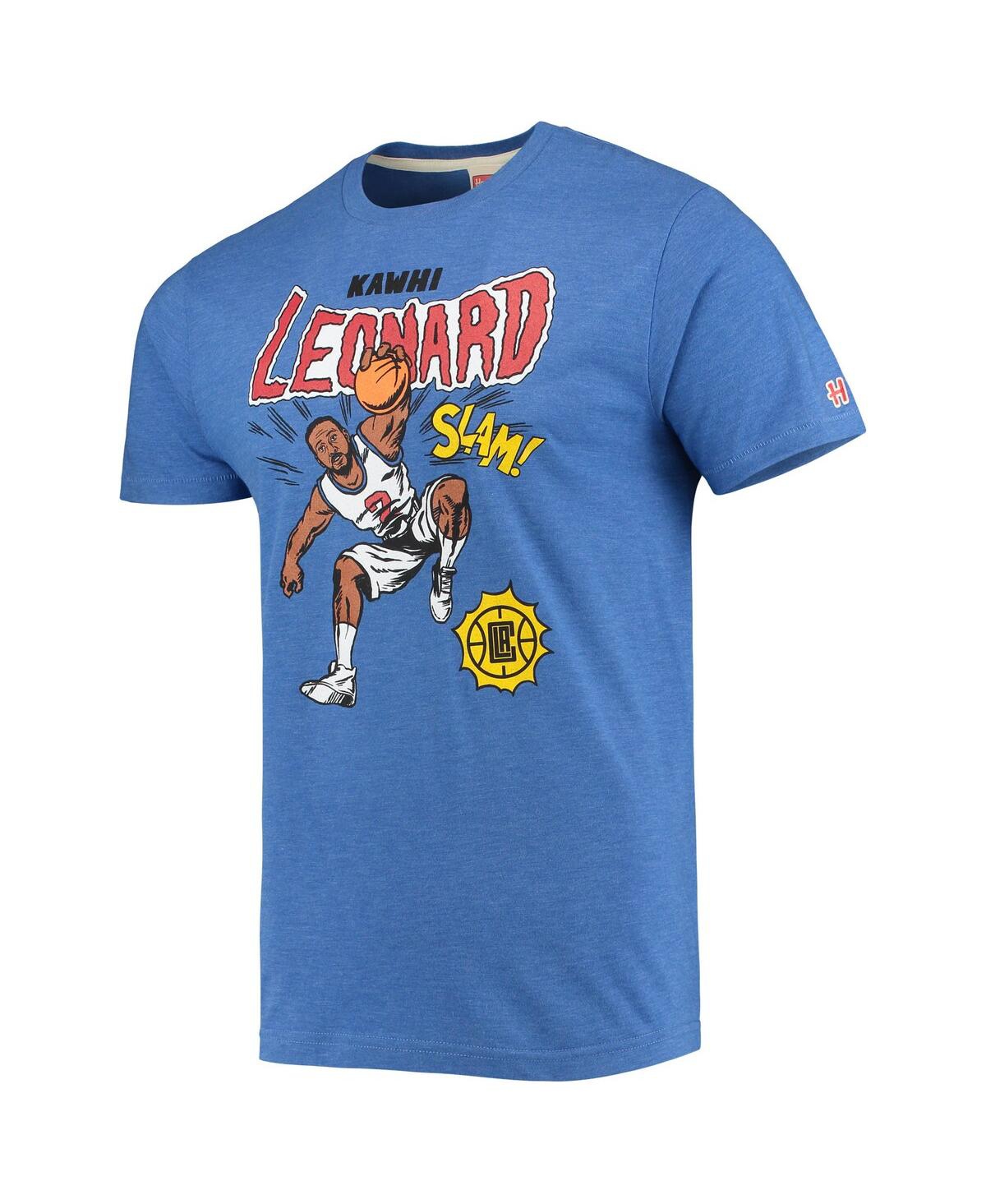 Shop Homage Men's Kawhi Leonard Royal La Clippers Comic Book Player Tri-blend T-shirt