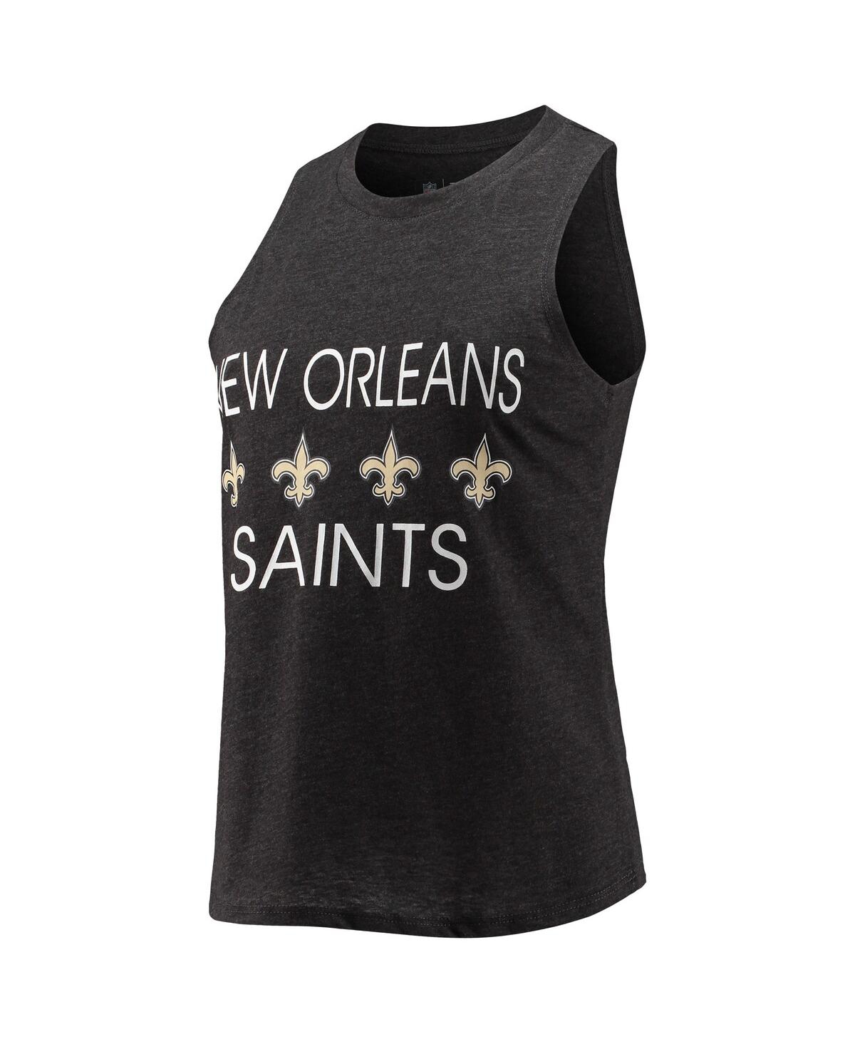 Women'sNew Orleans Saints Muscle Tank Top and Pants Sleep Set - Black