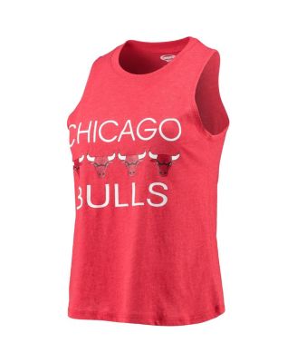 Women's Heathered Red, Heathered Black Chicago Bulls Tank Top and Pants Sleep Set