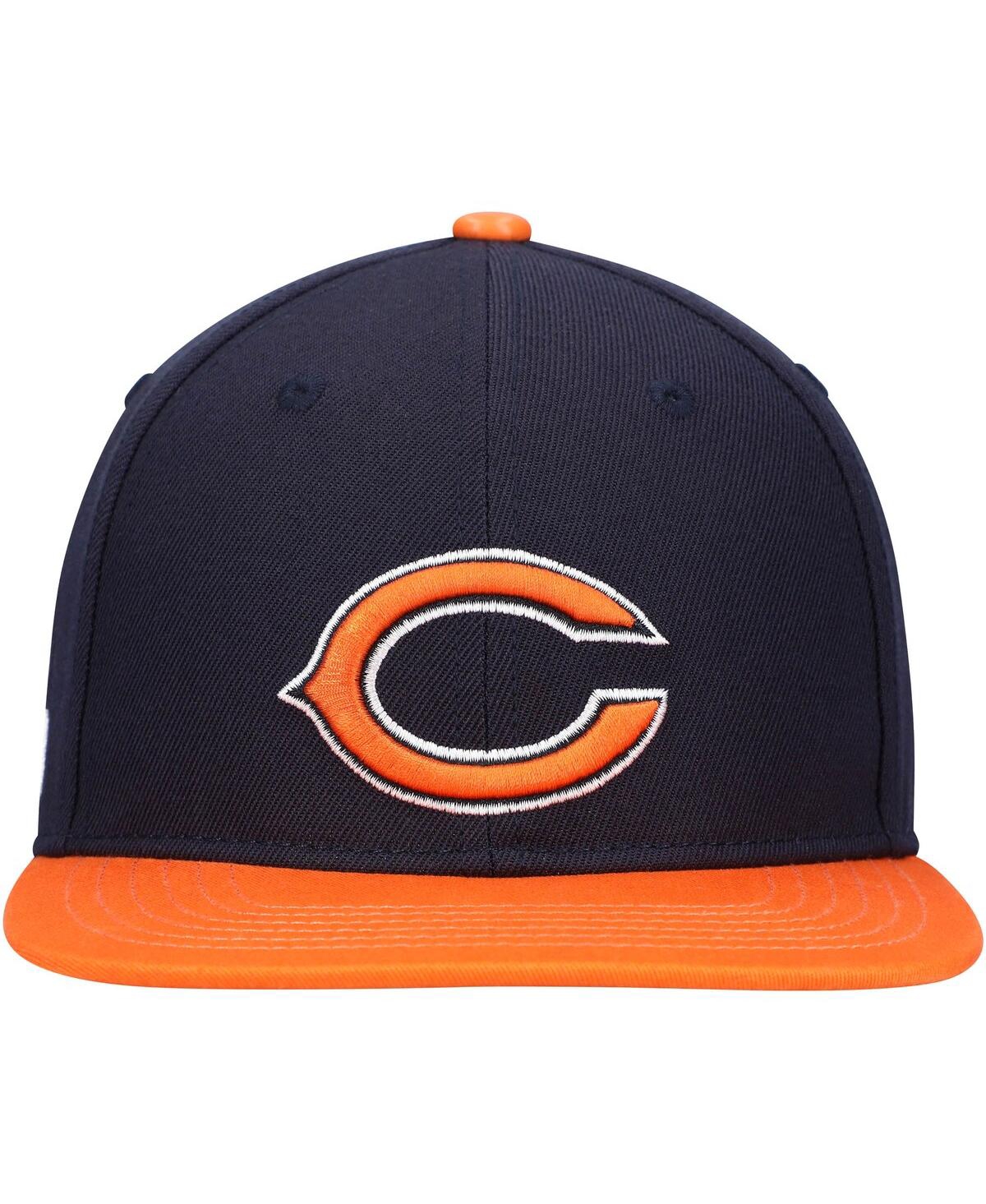 Shop Pro Standard Men's Navy And Orange Chicago Bears 2-tone Snapback Hat In Navy,orange